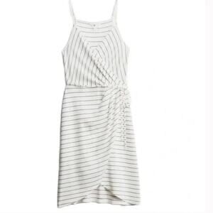 41 Hawthorn NWT Women's Annora Faux Wrap Knit Dress Black White Striped S Petite